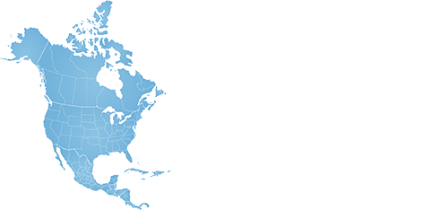 Carte de l’Amérique du Nord, avec un texte qui dit : Nous dessons toute l’Amérique du Nord